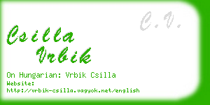 csilla vrbik business card